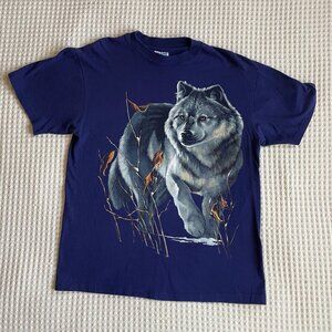 Vintage 90s wolf tee sz M